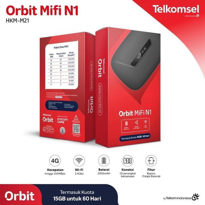 DV363 - HKM001 MIFI MODEM WIFI ROUTER 4G LTE FREE TELKOMSEL 14GB UNLOCK