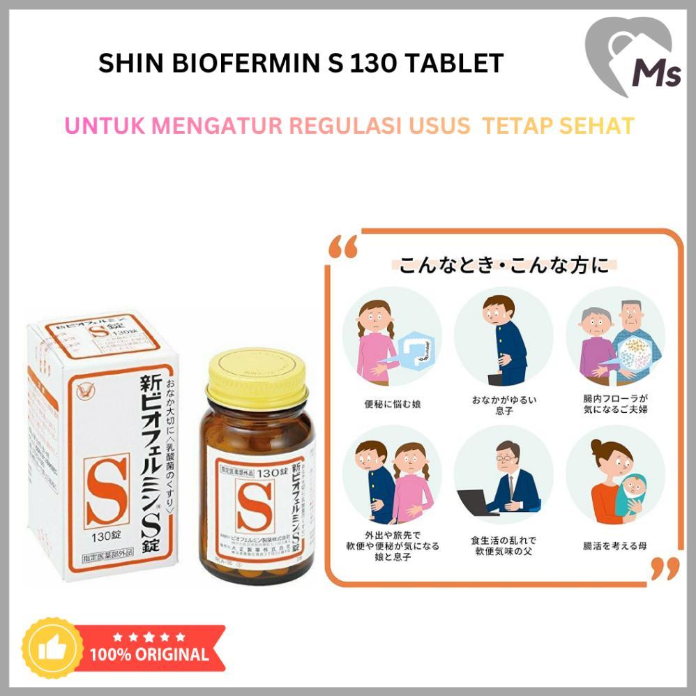 Shin biofermin S 130 tablet - suplemen kesehatan usus probiotik Japan