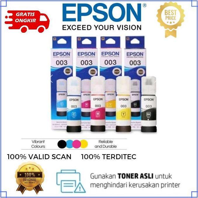 DF210 - Tinta epson 003 original L3210 L1110 L3110 L3116 L3150 - Hitam