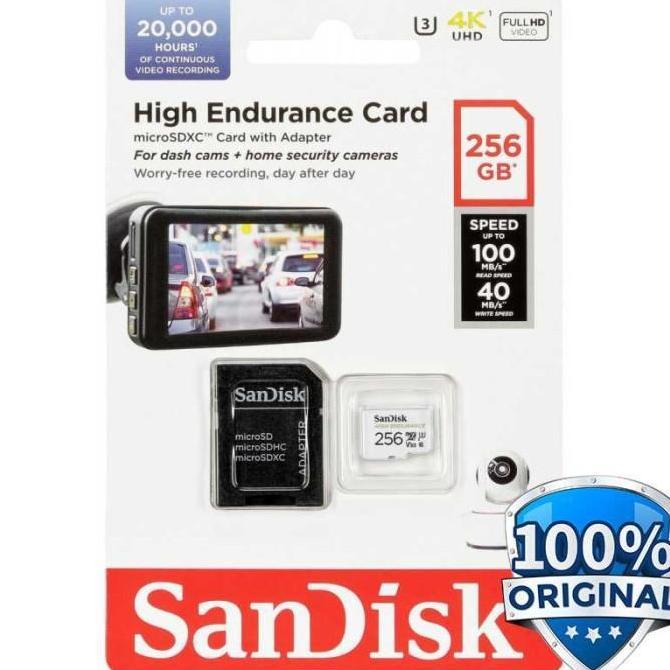DA77 >> Micro Sd 256gb Sandisk High Endurance Card 256 Gb Dashcam CCTV Camera