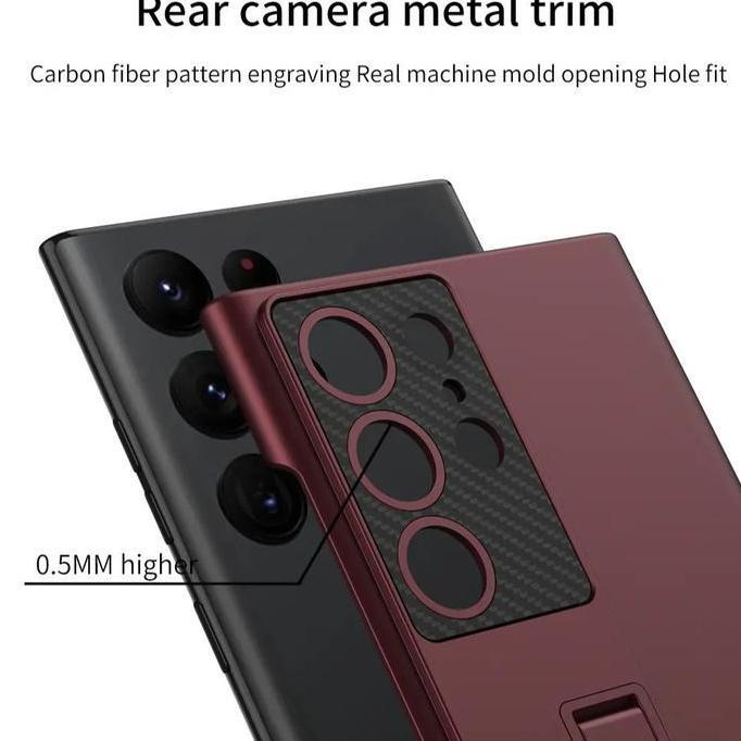 Case Samsung S23 ULTRA/ S23 PLUS/ S23 Gkk Original Matte Ultra Thin Case With Folding Kickstand Case