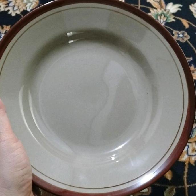 Piring keramik Motif Bunga Random isi 12pcs 1Lusin tebel UK 8 inchi DS