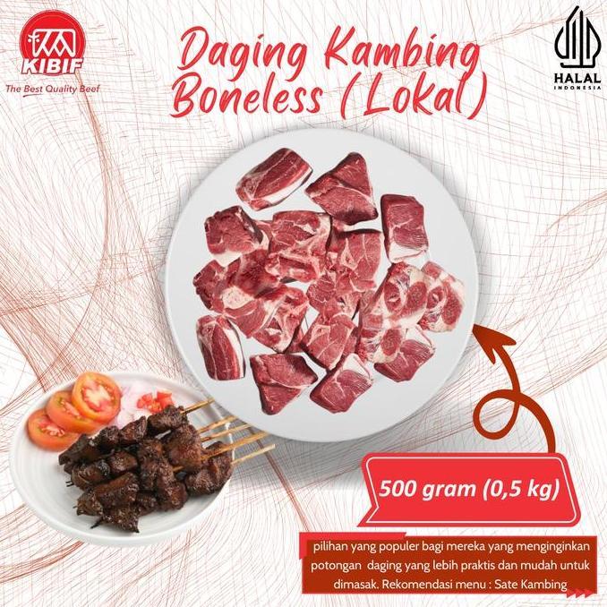 Terlaris Daging Kambing Boneless 500Gr