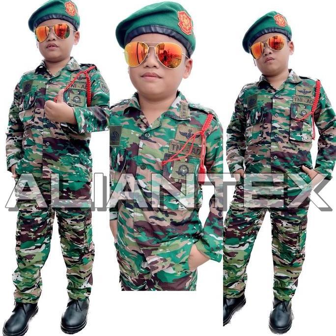 AI162 >> BAJU LORENG TNI AD ANAK MOTIF TERBARU/BAJU LORENG ANAK