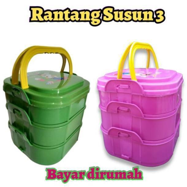 NEW PRODUCT RANTANG SUSUN 3 PLASTIK RANTANG SUSUN 3 RANTANG SUSUN HAJATAN RANTANG SUSUN MURAH