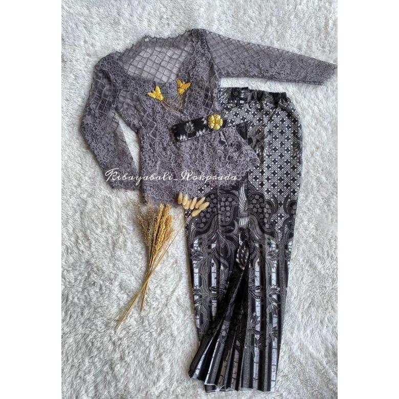 TERBARU SATU SET KEBAYA BALI KEBAYA JADI KEBAYA KUTIBARU MODERN WARNA ABU STONE