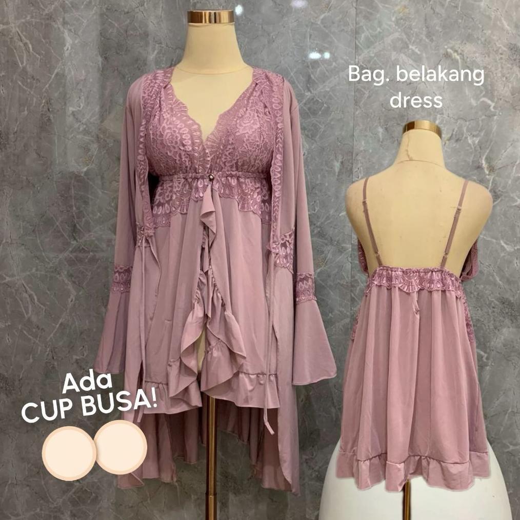 TERBARU DIANA + CUP S-5XL lingerie dress & kimono set - WAINODSHOP