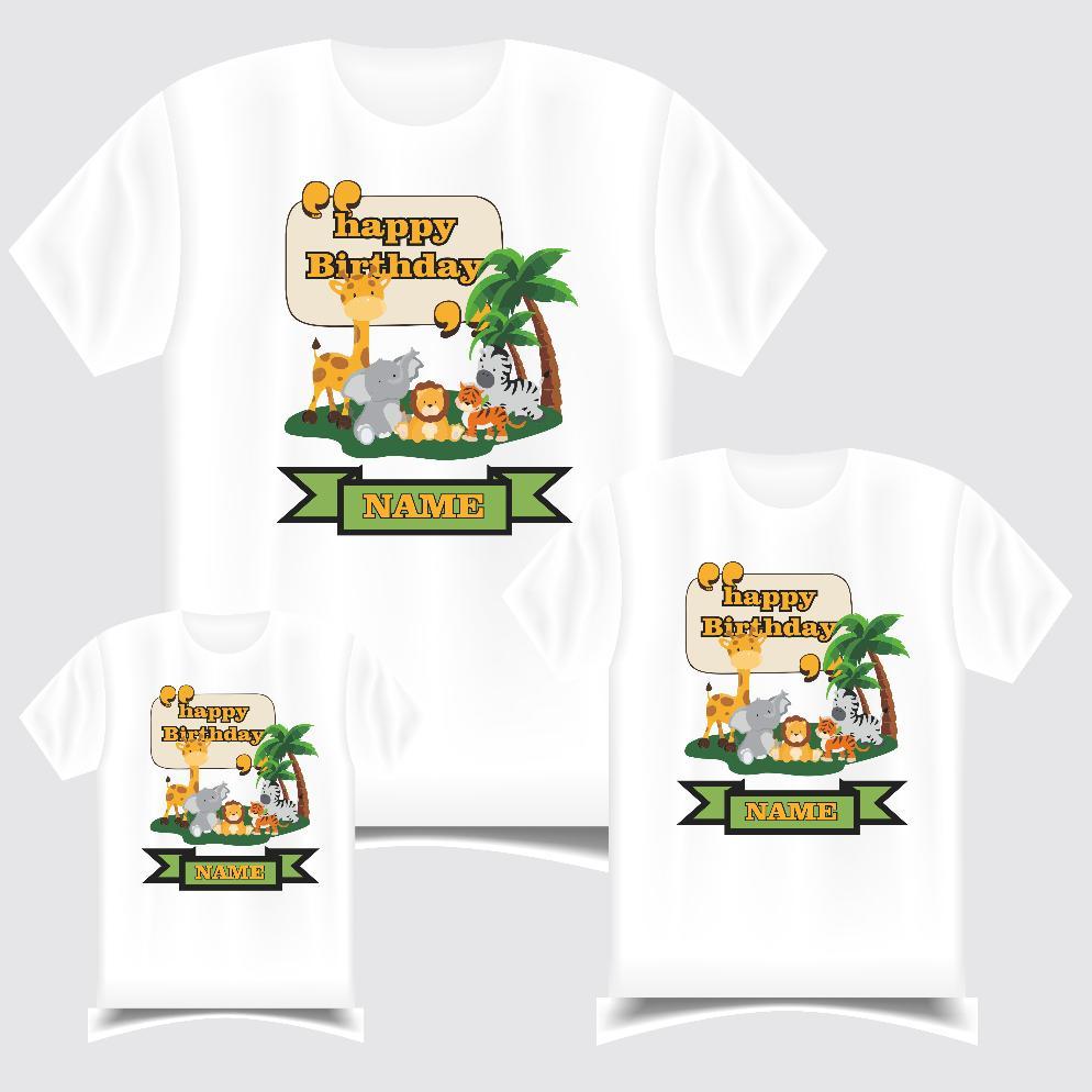 NEW FREE NAMA Kaos Anak dan dewasa Motif Zoo BAJU Couple Keluarga