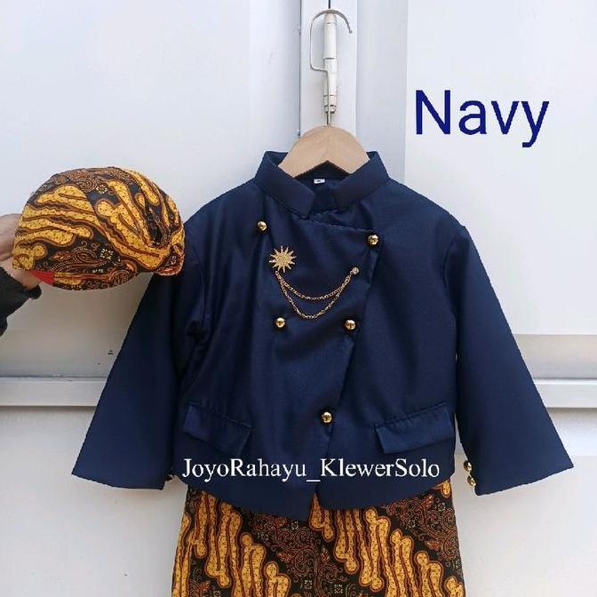 Gratis Ongkir Beskap Anak Bahan Premium Bawahan Motif Lereng Seling Pamor Free Rantai Beskap || Besk