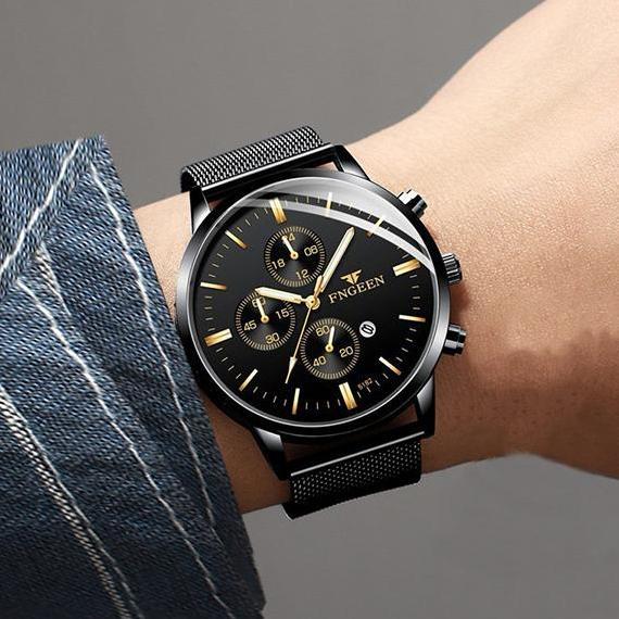 DF317 >> FNGEEN 5128 Jam Tangan Pria Anti Air Keren Buat Gaya Quartz Original Jam Tangan Cowok Water