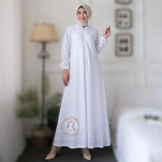 Gamis Putih Katun Jepang / Gamis Untuk Umroh Haji / Baju Gamis Putih
