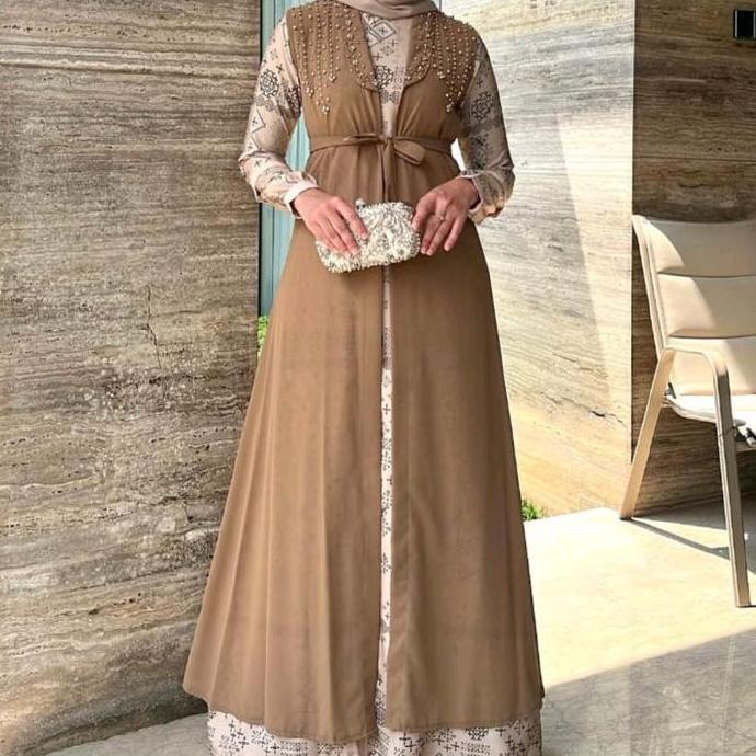 SET JEEHAN DRESS BY JAVINA OFFICIAL  /  JEEHAN IED SERIES JAVINA  /  GAMIS INNER + OUTER JAVINA ORI 