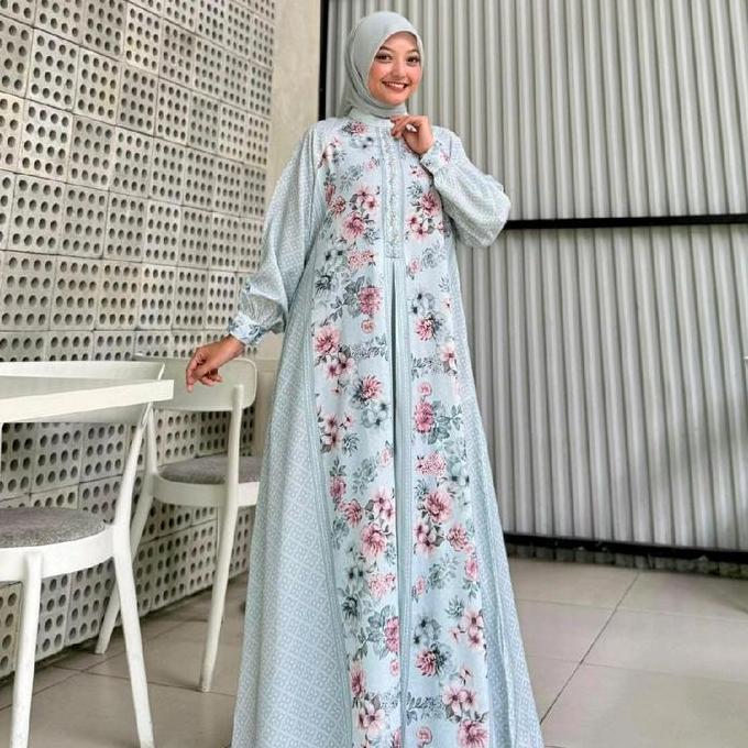 Gamis Wanita Larasati Series Bahan Printing Lembut Premium Terbaru