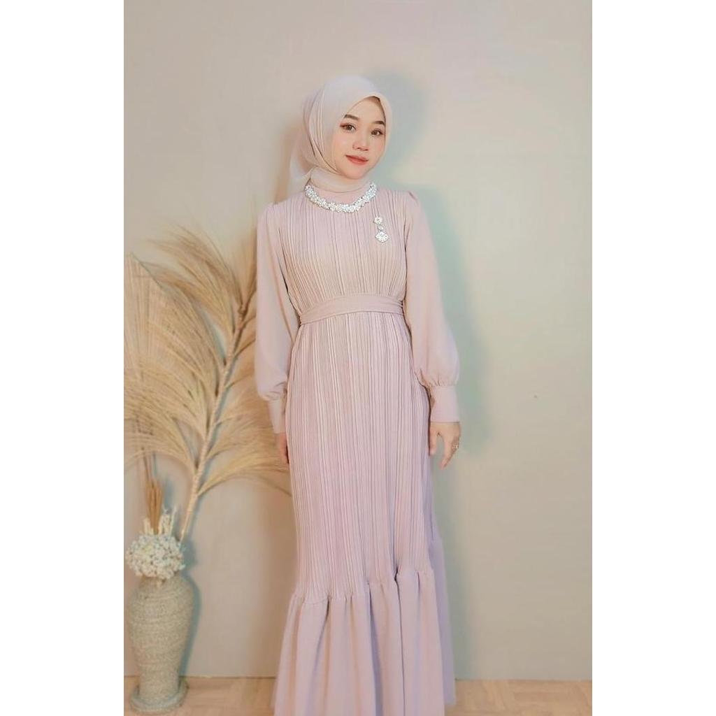 gamis kondangan simple elegan