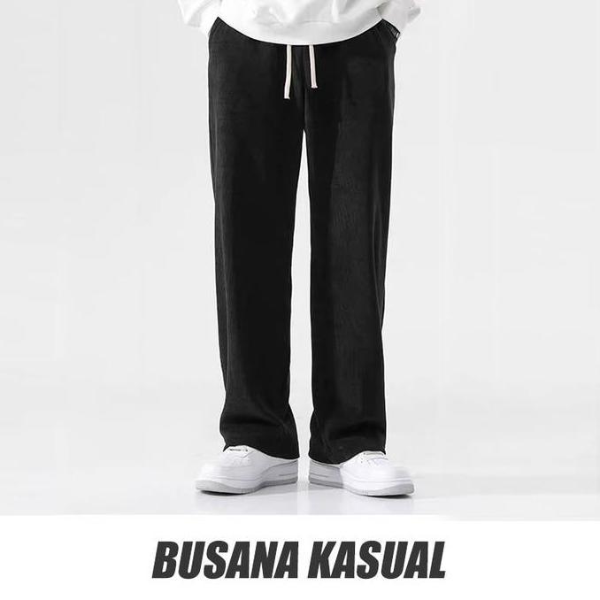 DB128 >> Celana corduroy pria korean style pria Corduroy Pants pria baggy pants pria  Celana Panjang