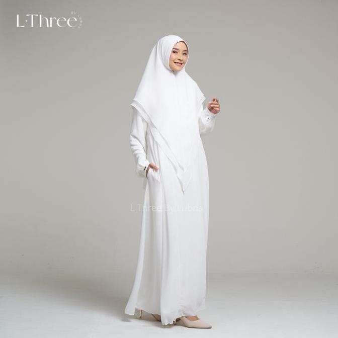 Maira Gamis Set Umrah - Lthree By Lubna Simple Elegant Gamis Syari Muslim Wanita