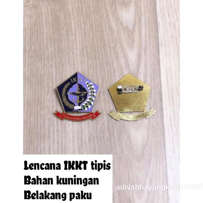 DV167 >> LENCANA IKKT TIMBUL LOGAM / TIPIS KUNINGAN