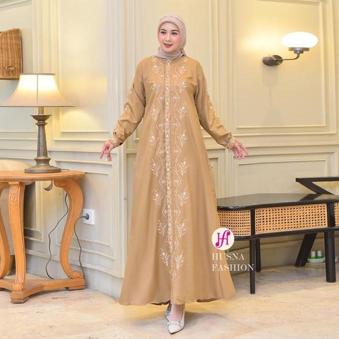 (Best Seller) Gamis bordir katun Elegan Premium - Gamis wanita dewasa/remaja katun bordir
