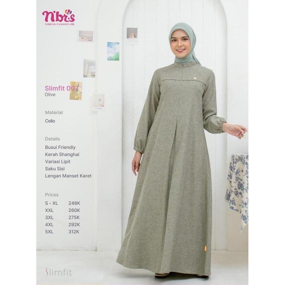 NIBRAS - SLIMFIT 007 - Gamis Elegan Slim - Gamis Modis