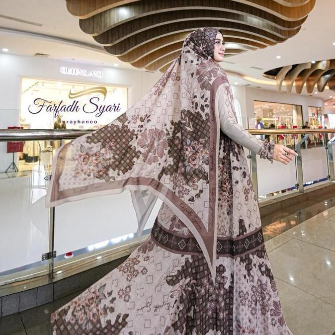 Kameela Series Syari Brown Gamis Muslimah Full Hijab