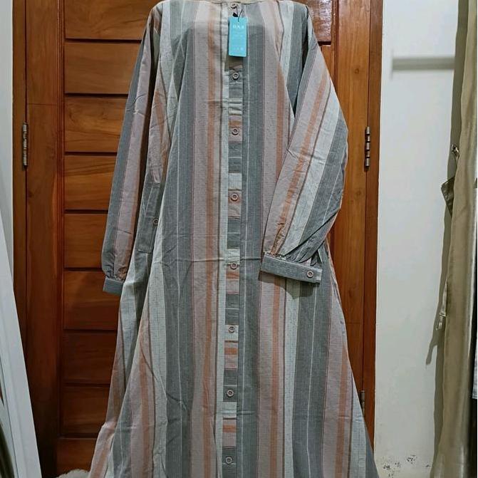 gamis jumbo DNS katun triset Muslim Dress Wanita Dewasa