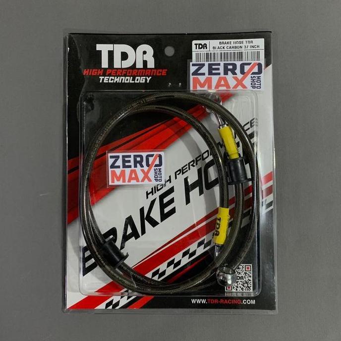 Selang Rem TDR Racing 37inch 93cm Black Carbon Beat Karbu Beat FI ESP