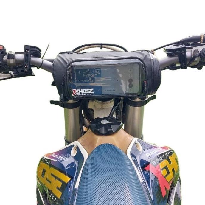 TAS STANG MOTOR XDHOSE HANDLEBAR BAG TRANSFARAN GPS, HP ANDROID WATERPROOF TRAIL ADVENTURE ENDURO TR
