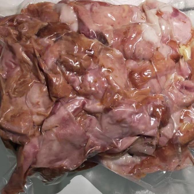 Tetelan bacon 1000gr, tetelan daging bacon babi