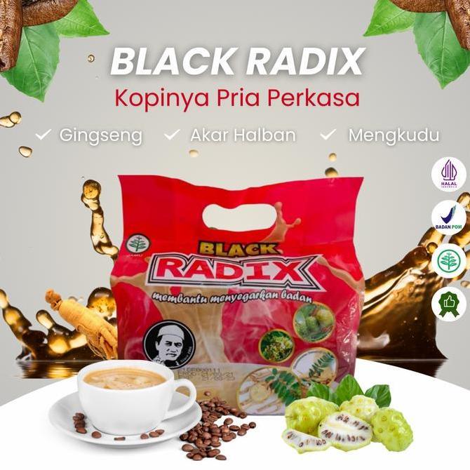 Kopi Black Radix HPA Malaysia isi 20 Sachet - Kopi Radix Pa Haji ASLI Original
