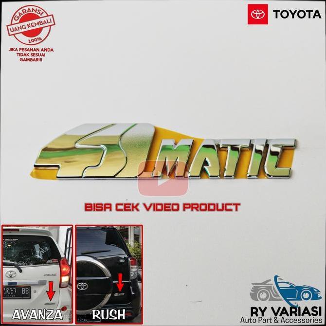 Emblem 4Matic original Toyota Avanza Tulisan 4Matic Bagasi Belakang