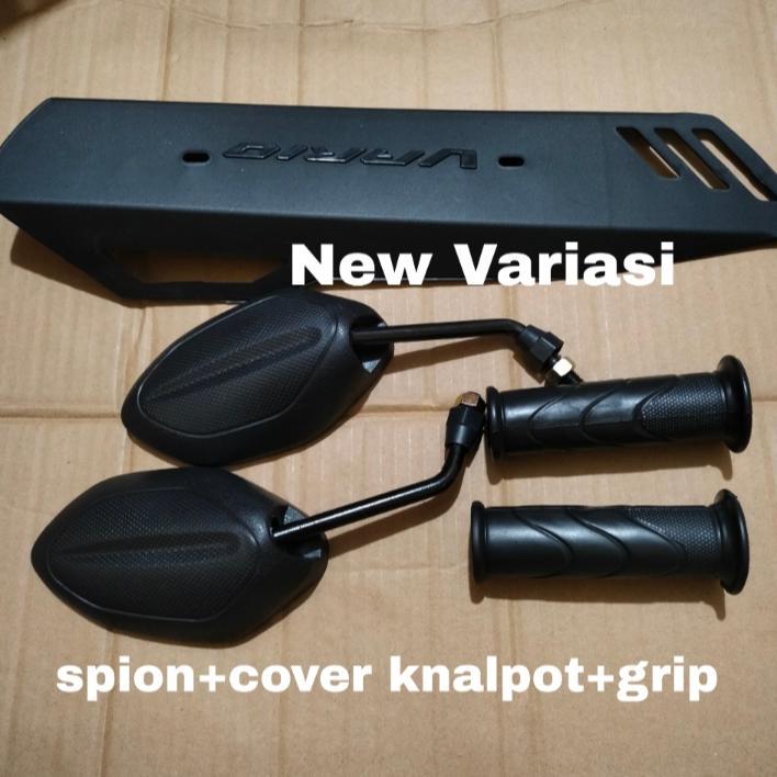Terlaris Paket 3In1 Tameng Knalpot Vario 125/150 + Spion Standar Beat + Grip Standar Variasi