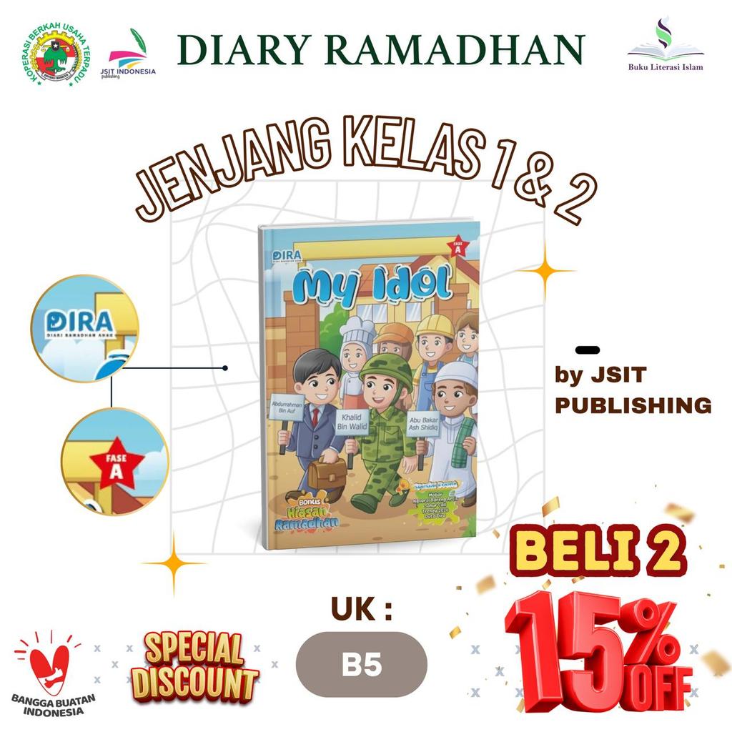 DIRA 2026 – Diary Ramadhan Jenjang FASE A (KELAS 1 & 2 SD) | by JSIT Publishing