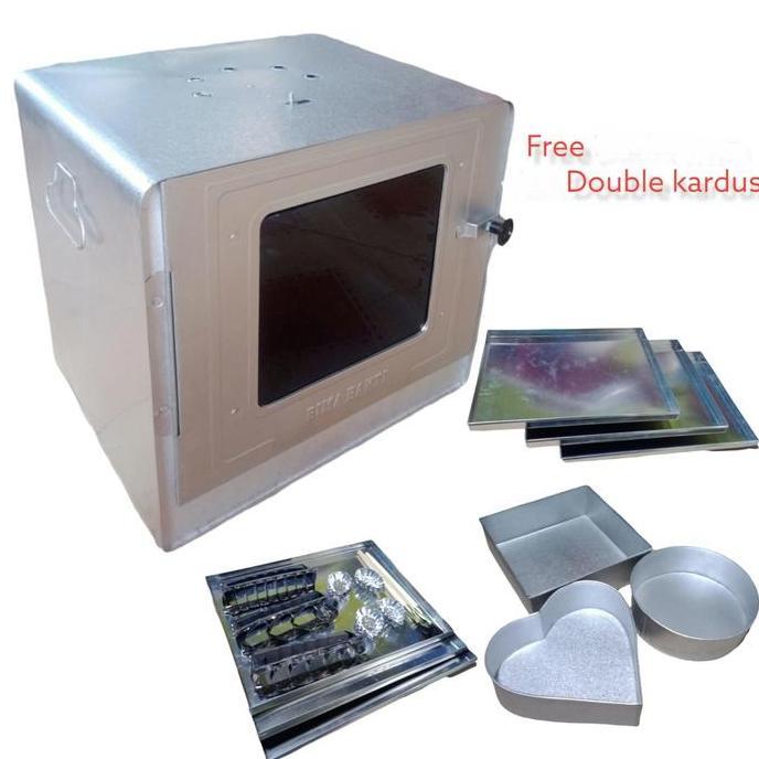 Oven Bima 3 Susun Ukuran Besar Bahan Galvalum Anti Karat Plus Loyang dan Cetakan Kue / Oven Kue / Ov