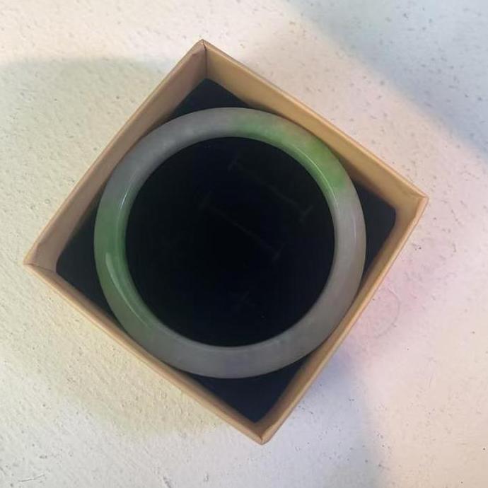 [COD]Gelang Giok Alami Asli Untuk Wanita, Gelang Giok Burma Hijau Zhengyang Lilin Es, Gelang Cincin 