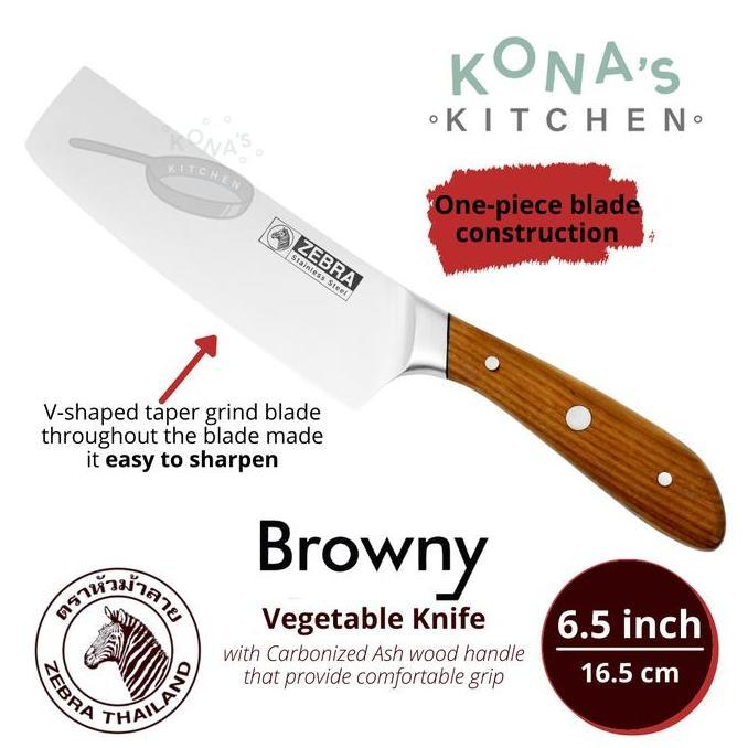 Zebra Vegetable Knife Browny 6,5" (990610) / Pisau Dapur terlaris