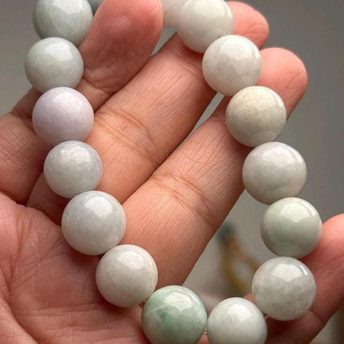 Gelang kesehata pria wanita batu giok asli ori warna putih hijau murah bersertifikat TA