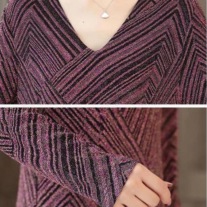 Mbgx- 2025 Baru Gaun Ramping Merah Anggur / Gaun Panjang Versi Korea Casual Wanita Dress Retro Pende