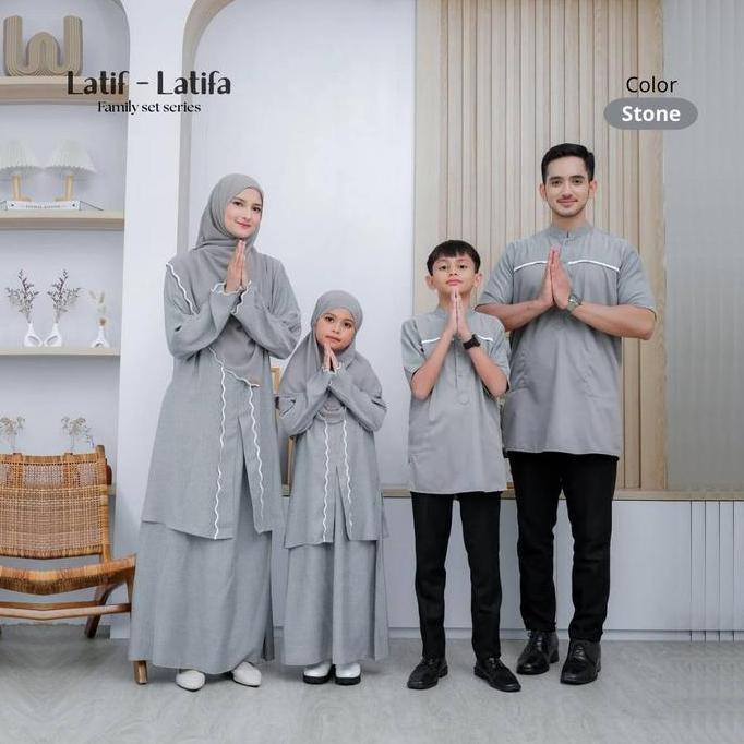 Riskirich Sarimbit Latif Latifa  Stone Baju Couple Keluarga Terbaru
