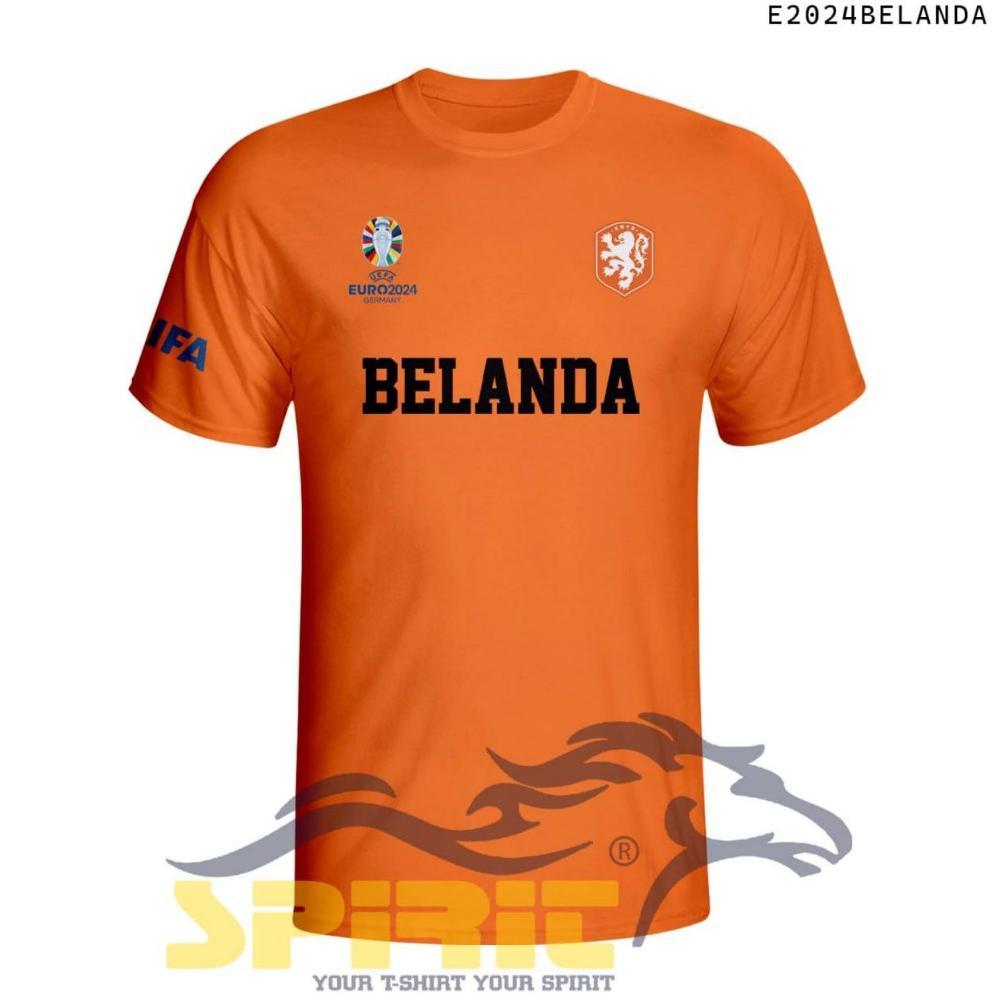 KAOS TIMNAS BELANDA KAOS UEFA EURO TIM BELANDA BAJU KAOS BOLA  BELANDA  LENGAN PENDEK Cotton 24s