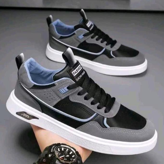 Diskont Sepatu Sneakers Pria Sepatu Trendy Cwo2025 Kasual Sport Hitam