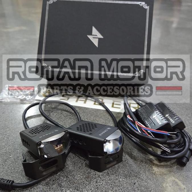 Promo MINI PROJIE Slim SABER SR1 AERO V2 /  SABER SR 1 AERO V2 Blue Lens 2X30W / LAMPU TEMBAK SABER 