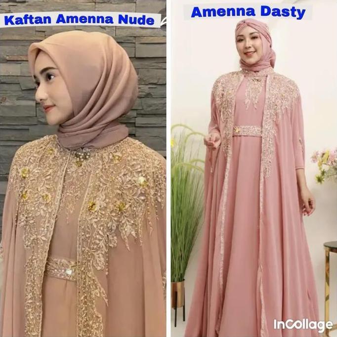 Kaftan Ameena Free Inner&Bandana&Ikat Pinggang Terbaru 