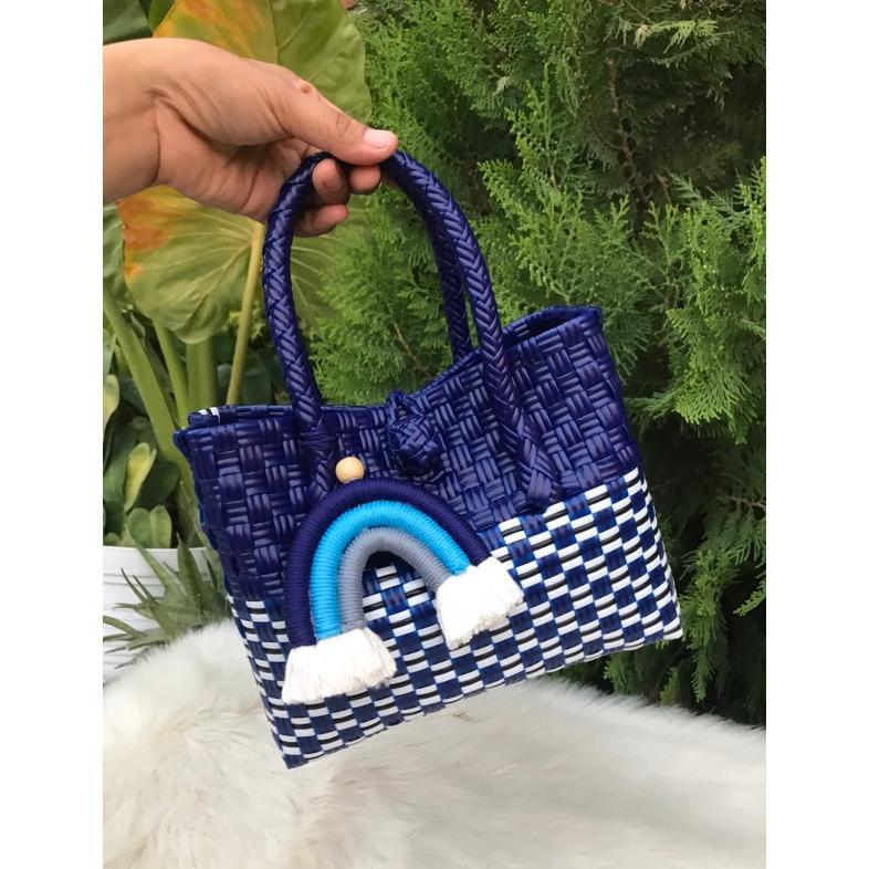 BIG SALE TAS ANYAMAN PLASTIK TAS JALI PREMIUM MINI TOTE BAG ANYAMAN