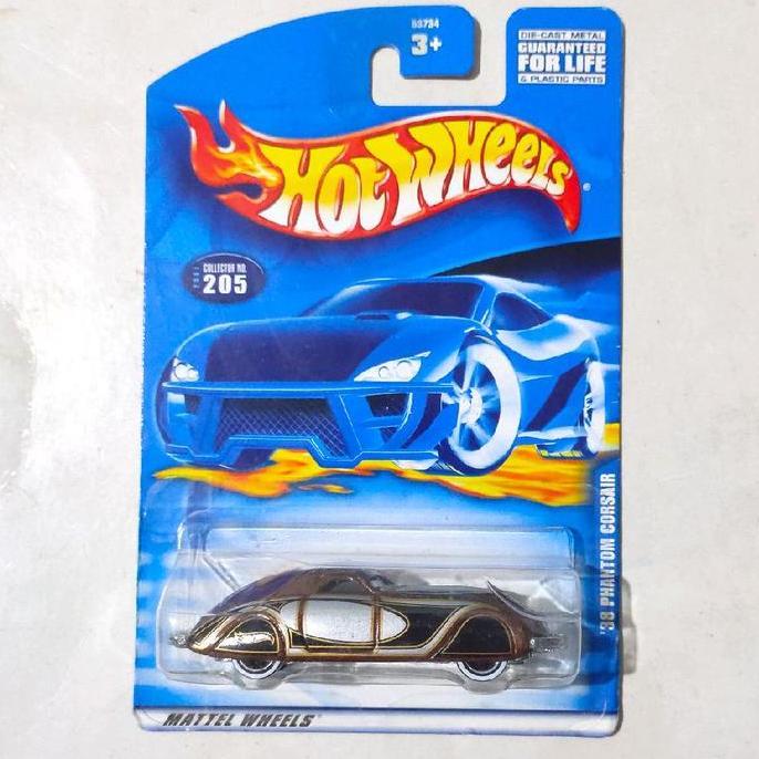 Hotwheels Hot Wheels 38 Phantom Corsair coklat silver 2001 White line