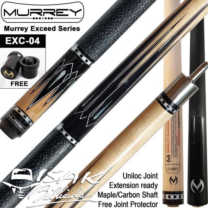 Murrey Exceed EXC-04 Cue Uniloc Maple Extension Bumper Stick Billiard