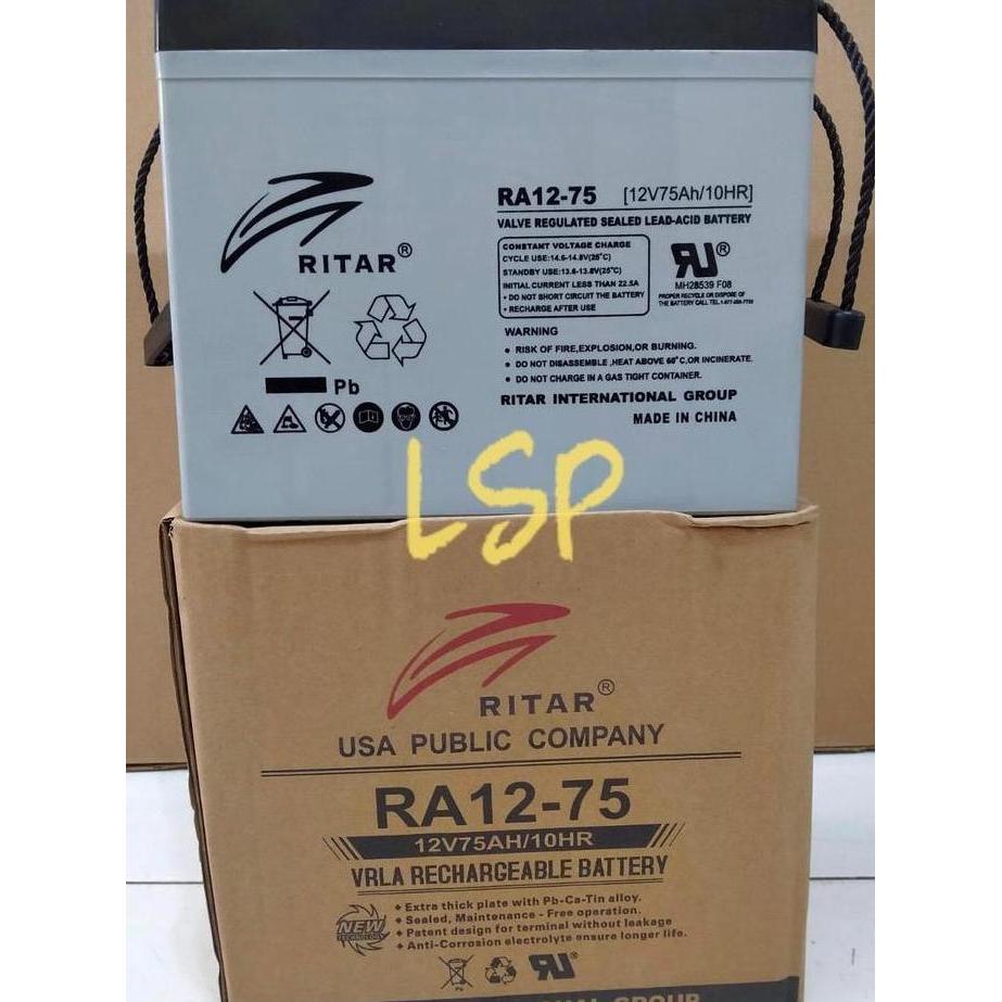 Aki Ritar Power VRLA RA12-75 12V 75Ah Aki Kering