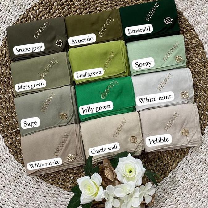 SKYSHOP HIJAB LIZA POLOSAN BY DEENAY BIRU MERAH UNGU HIJAU MATTE LOGO BARU VOAL PREMIUM KERUDUNG SEG