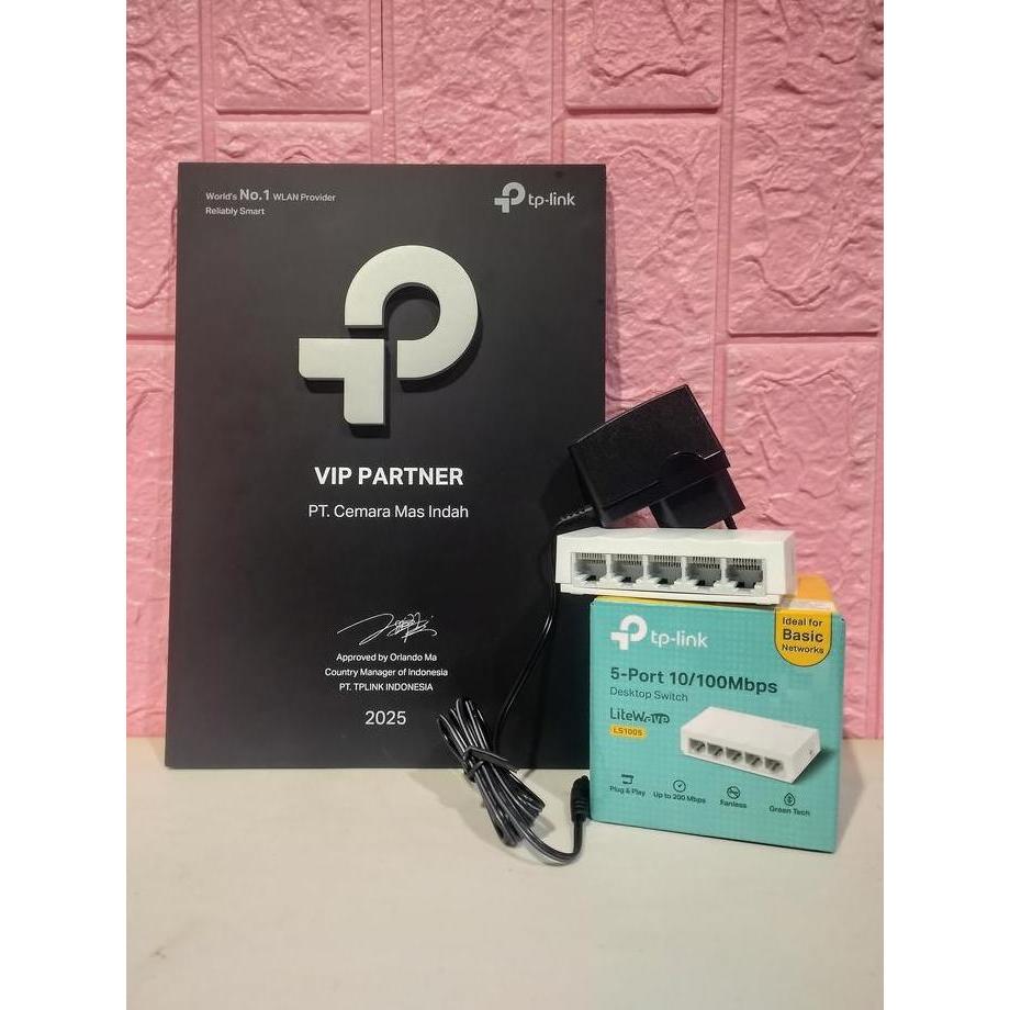 Switch Hub TP LINK 5 Port LS1005 10/100Mbps Desktop Switch Hub (Pembagi jaringan kabel LAN) Plastic 