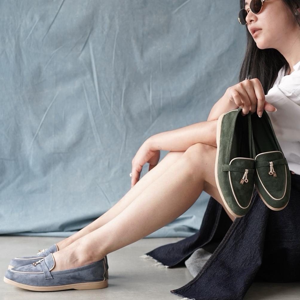 HEMAT SAVA | Clara Loafers Wanita Suede Korea