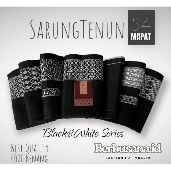 Termurah / Hot Sale Terlaris No.1 Sarung Tenun Hitam Polos Motif Dewasa Tebal Muslim Nyaman Santri M